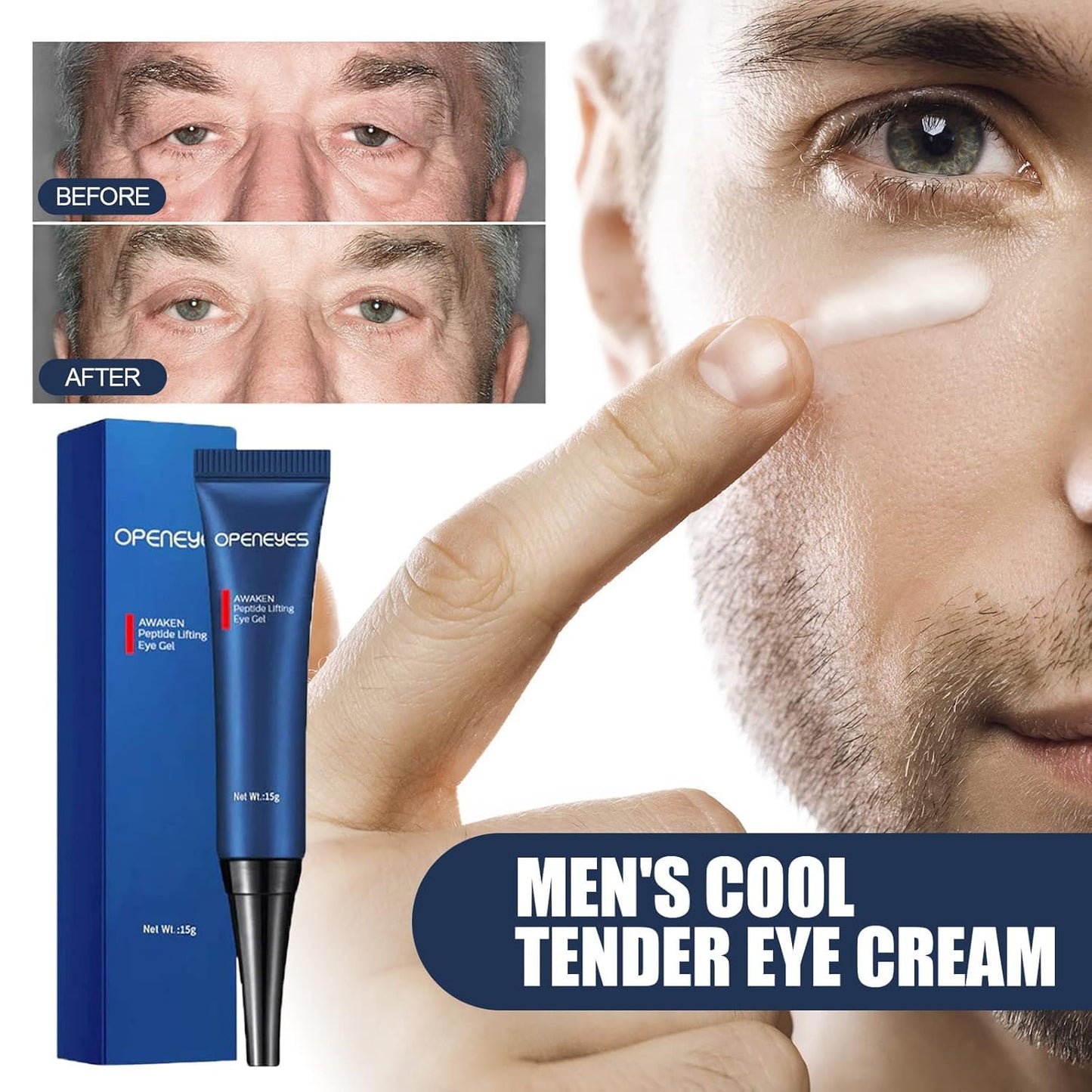 OpenEyes – Awaken Peptide Lifting Eye Gel for Men