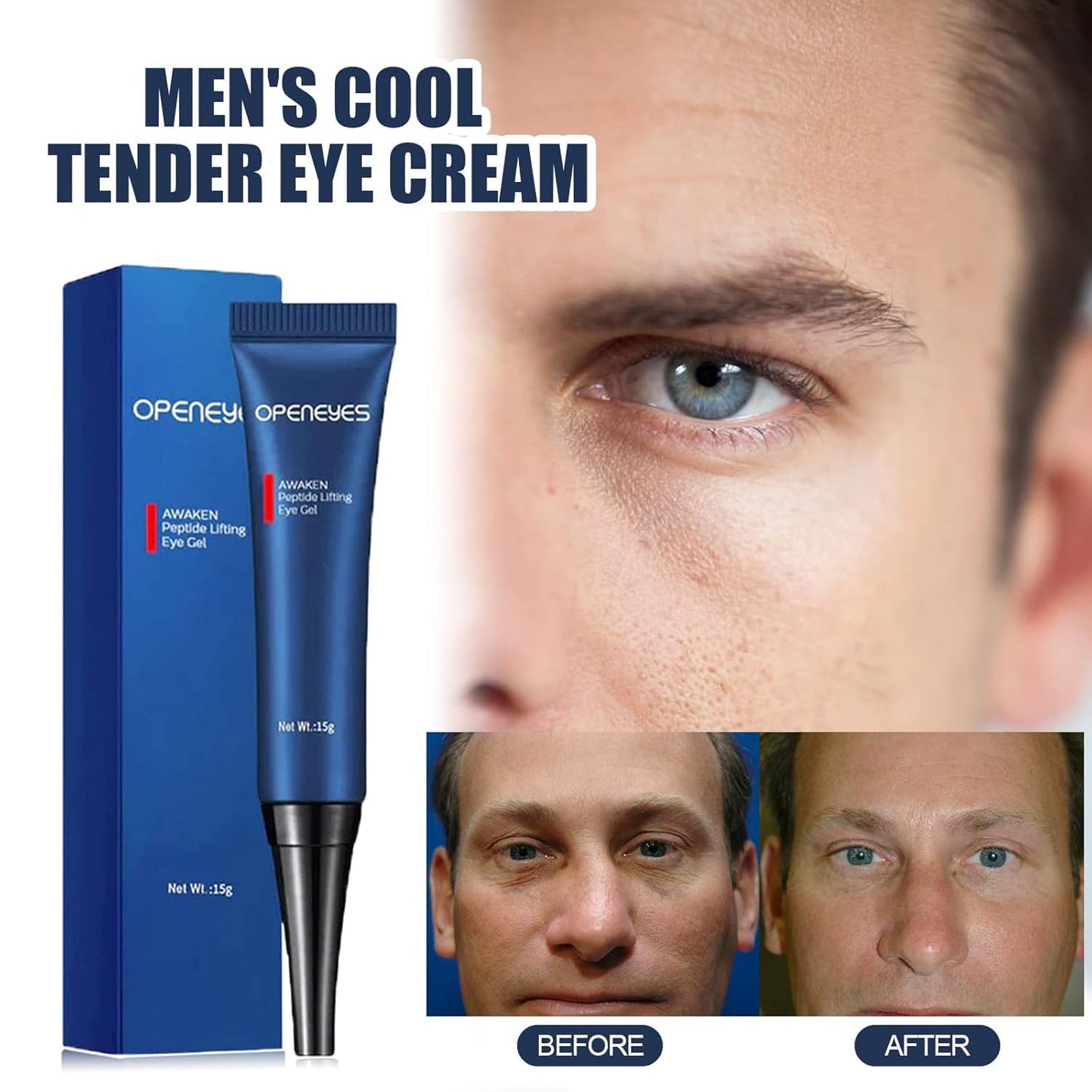 OpenEyes – Awaken Peptide Lifting Eye Gel for Men